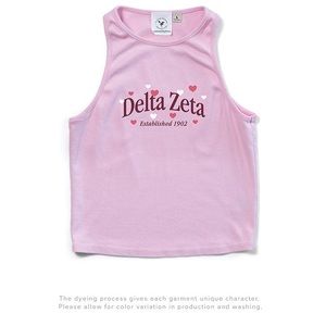 Bubblegum Pink All Love Delta Zeta Sorority Tank